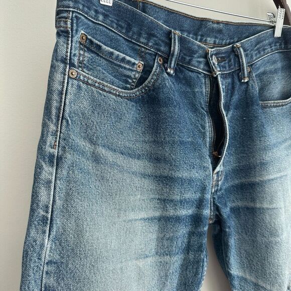 Levis Jeans Mens 34 x 30 Straight Leg Distressed Western Whiskering Faded Cowboy - Picture 5 of 16